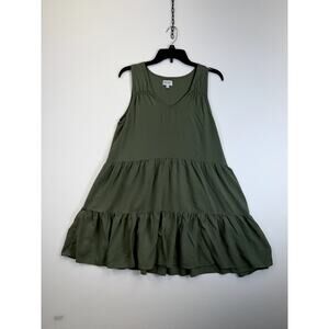 True Craft Blouse Women’s Large Green Sleeveless Polyester Blend